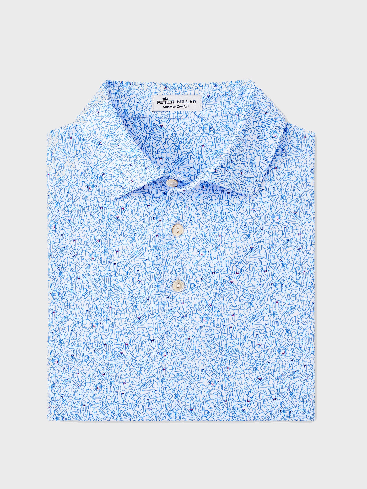 Peter Millar Crown Sport Men's Hamilton Performance Polo - Saint Bernard