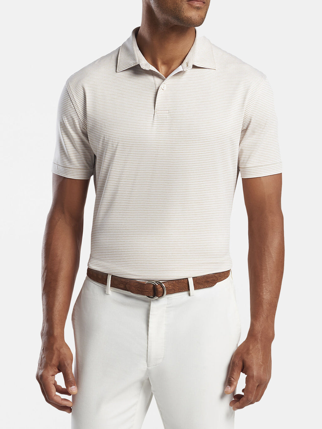 Peter Millar Crown Crafted Men's Bullock Performance Polo - Saint Bernard