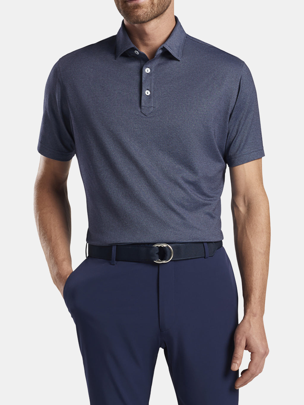 Peter Millar Crown Crafted Men's Ace Cotton-Blend Polo - Saint Bernard
