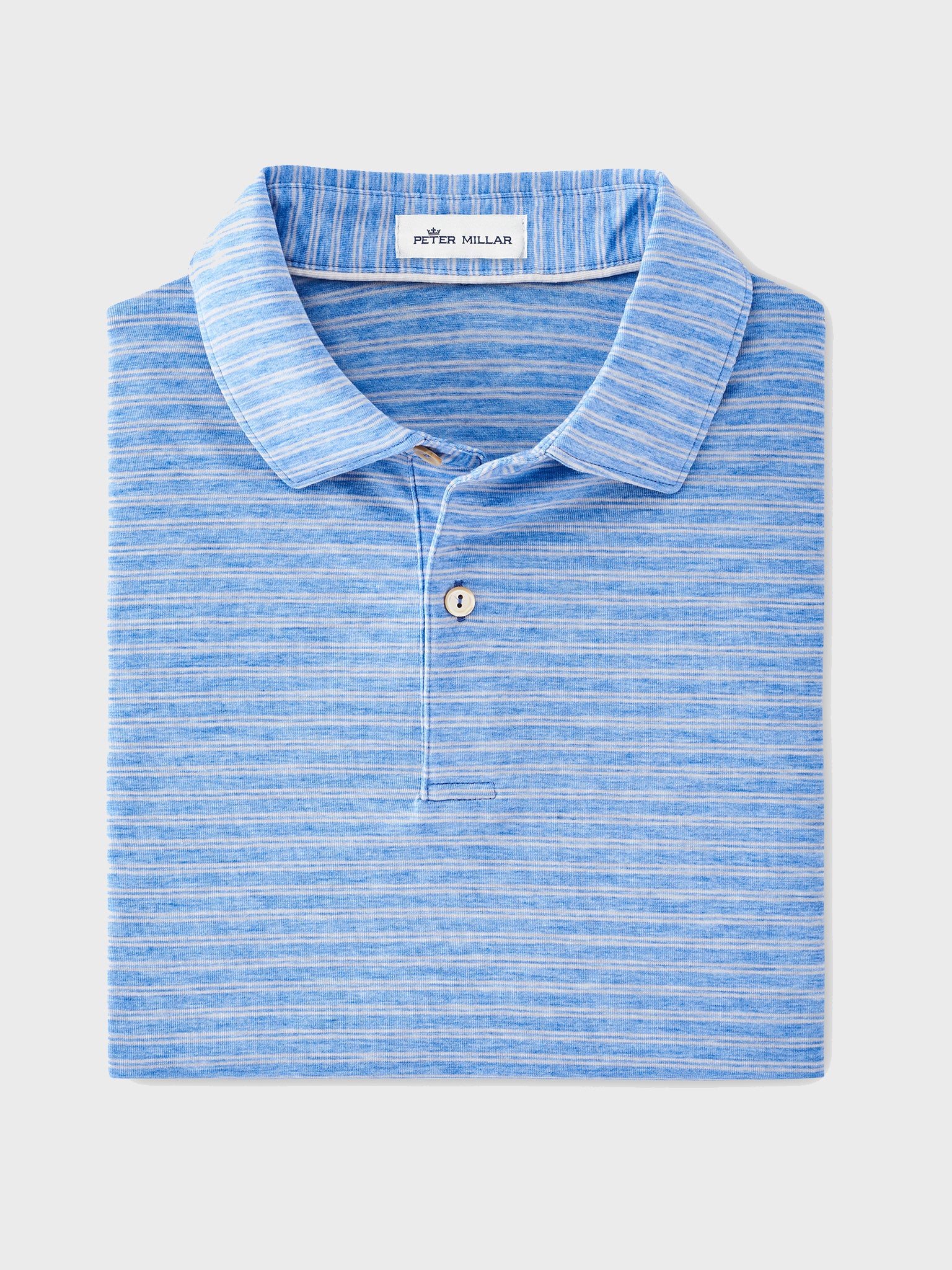 Peter Millar Crown Sport Men's DriRelease Natural Touch Stripe Polo - Saint Bernard