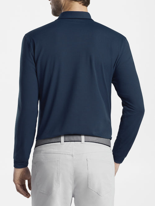 Peter Millar Crown Sport Men's Lyons Stripe Performance Long Sleeve Polo
