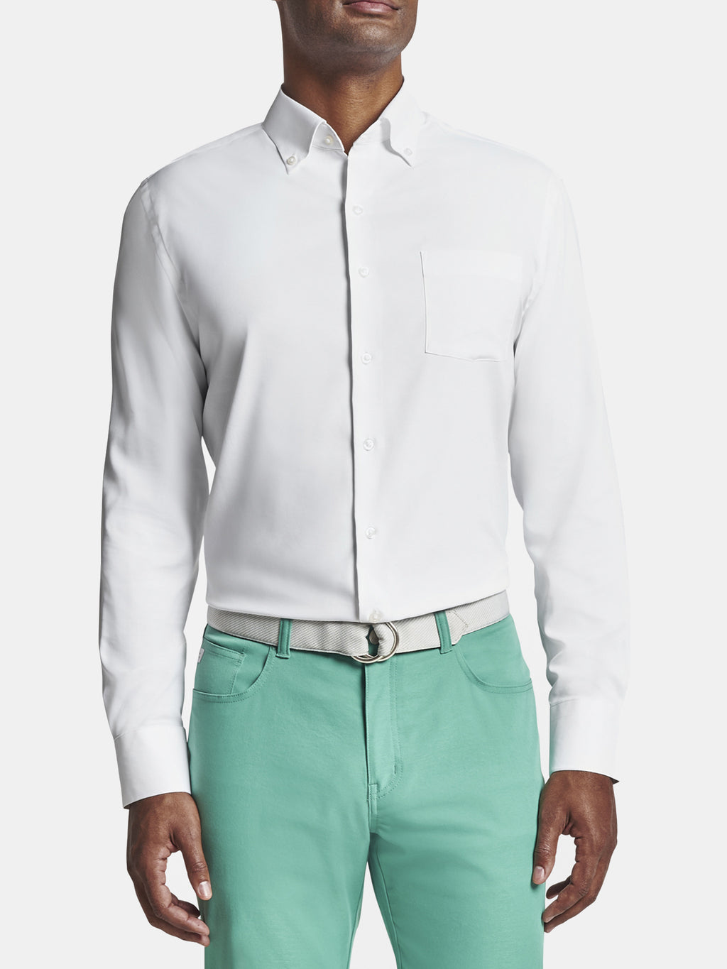Peter Millar Crown Sport Men's Edison Natural Touch Sport Shirt - Saint Bernard