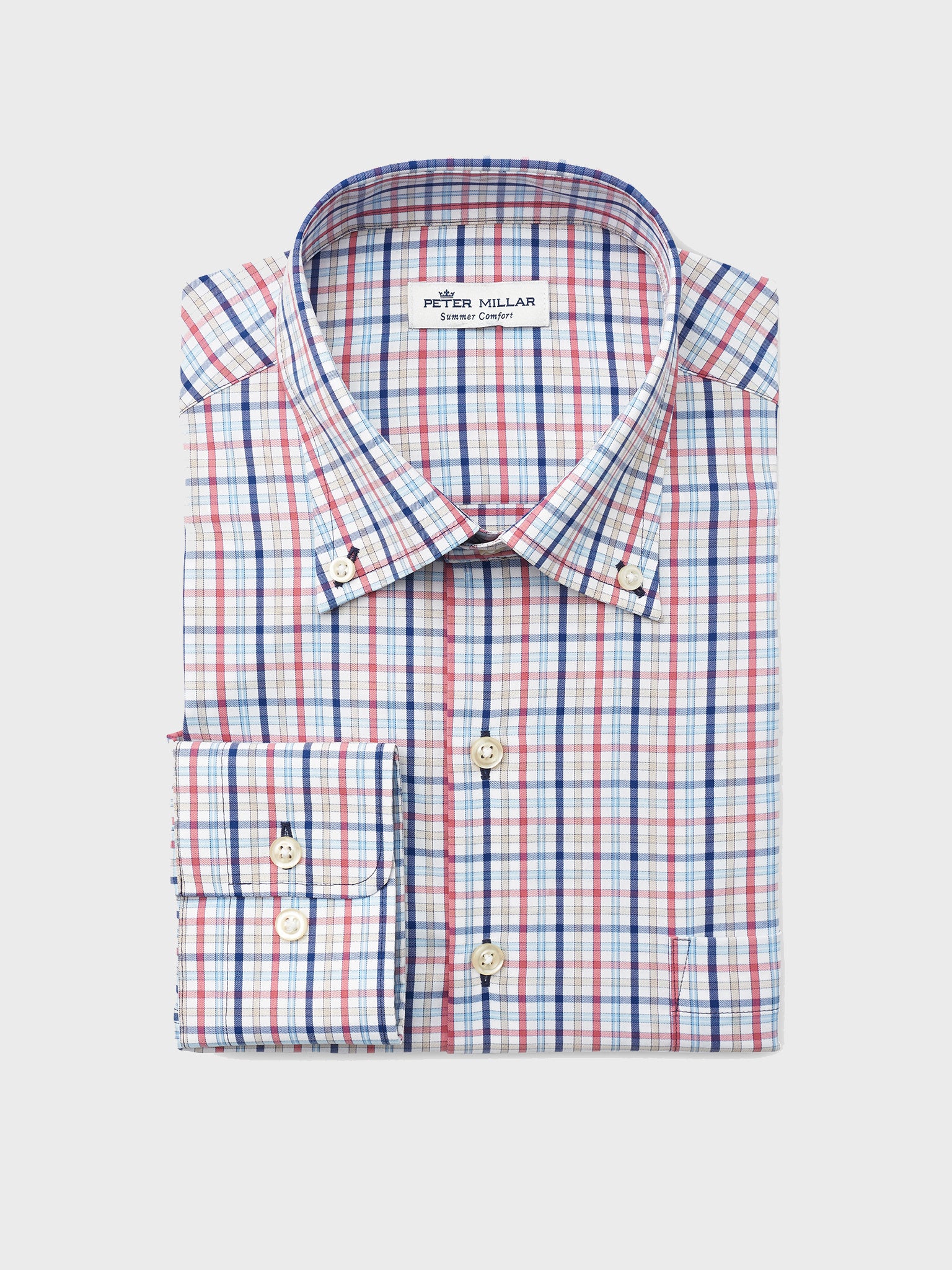 Peter Millar Crown Sport Men's Howard Performance Sport Shirt - Saint Bernard