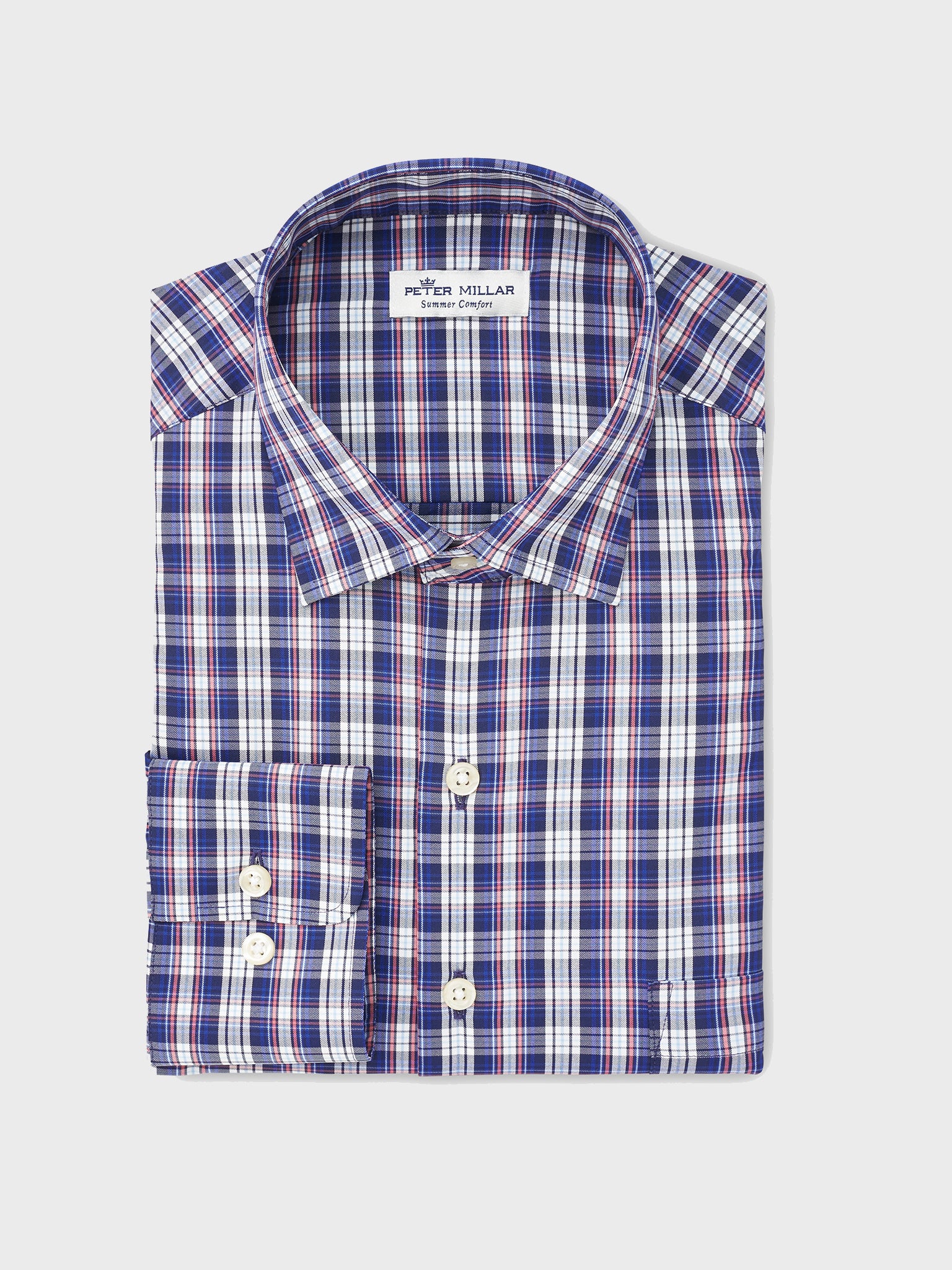 Peter Millar Crown Sport Men's Lewis Performance Sport Shirt - Saint Bernard