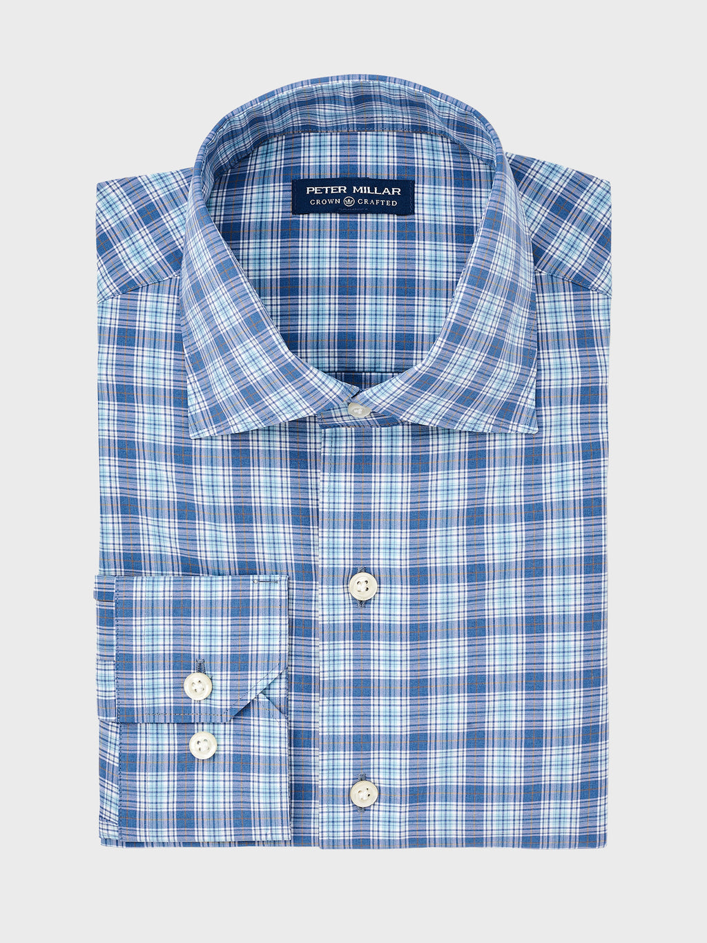 Peter Millar Crown Crafted Men's Rollins Natural Touch Sport Shirt - Saint Bernard