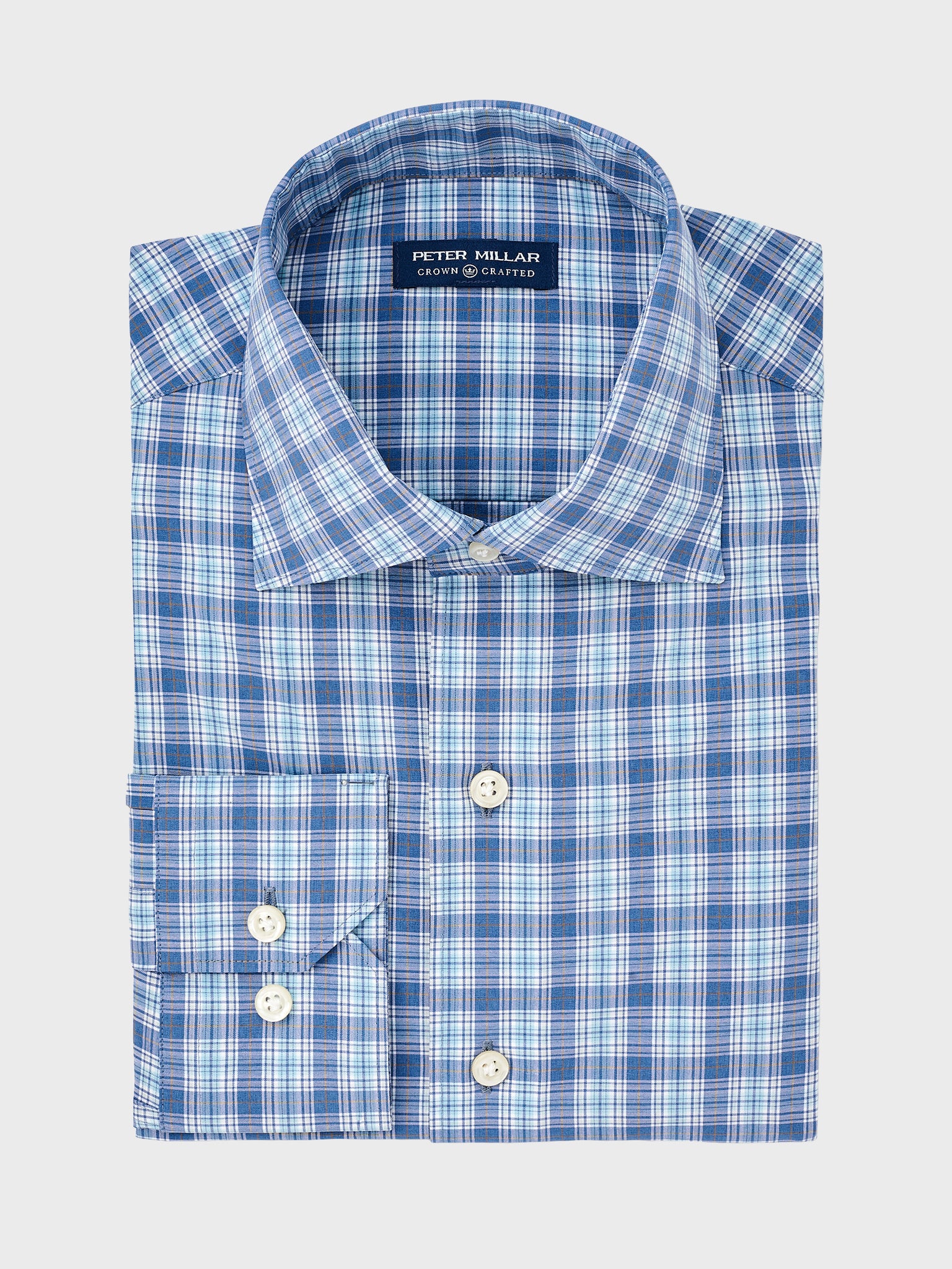 Peter Millar Crown Crafted Men's Rollins Natural Touch Sport Shirt - Saint Bernard