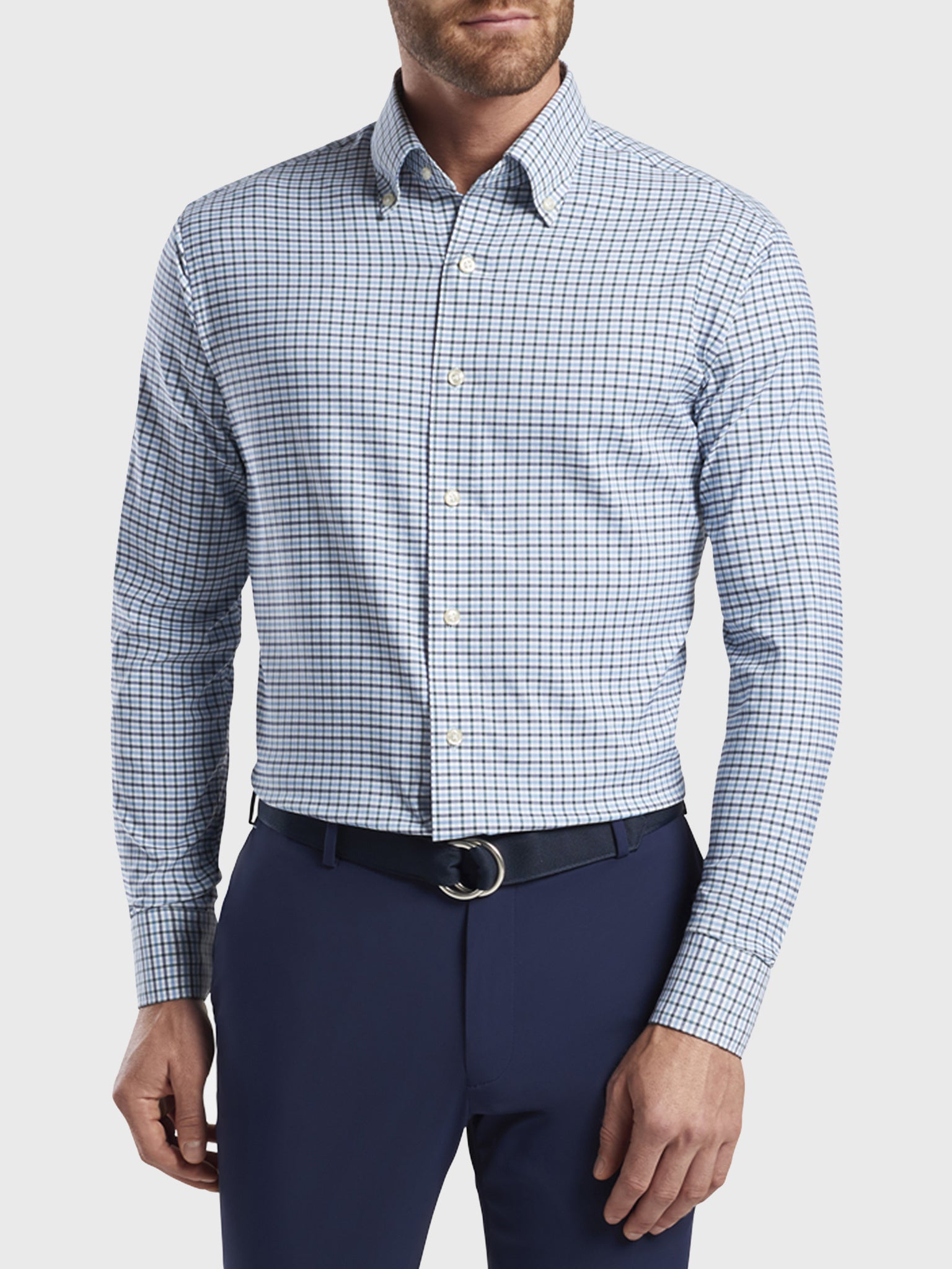 Peter Millar Crown Crafted Men's Powell Performance Sport Shirt - Saint Bernard