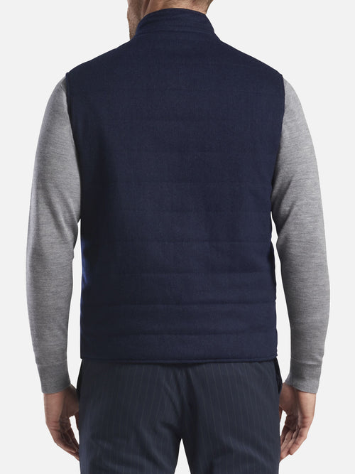 Peter Millar Crown Sport Men's Stealth Cashmere Reversible Vest