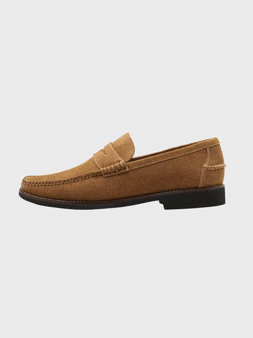 Peter Millar Crown Men's Hyperlight Handsewn Suede Penny Loafer