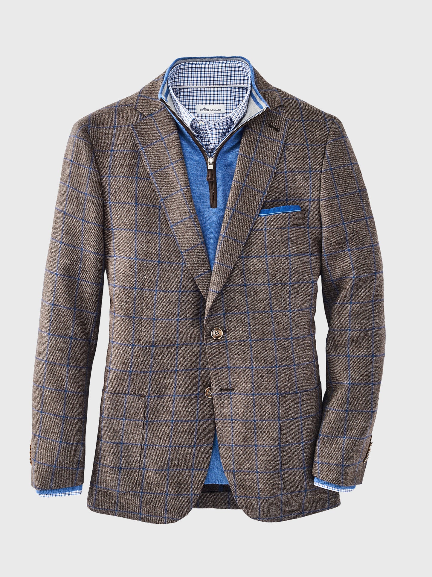 Peter Millar Crown Men's Classic Windowpane Soft Jacket