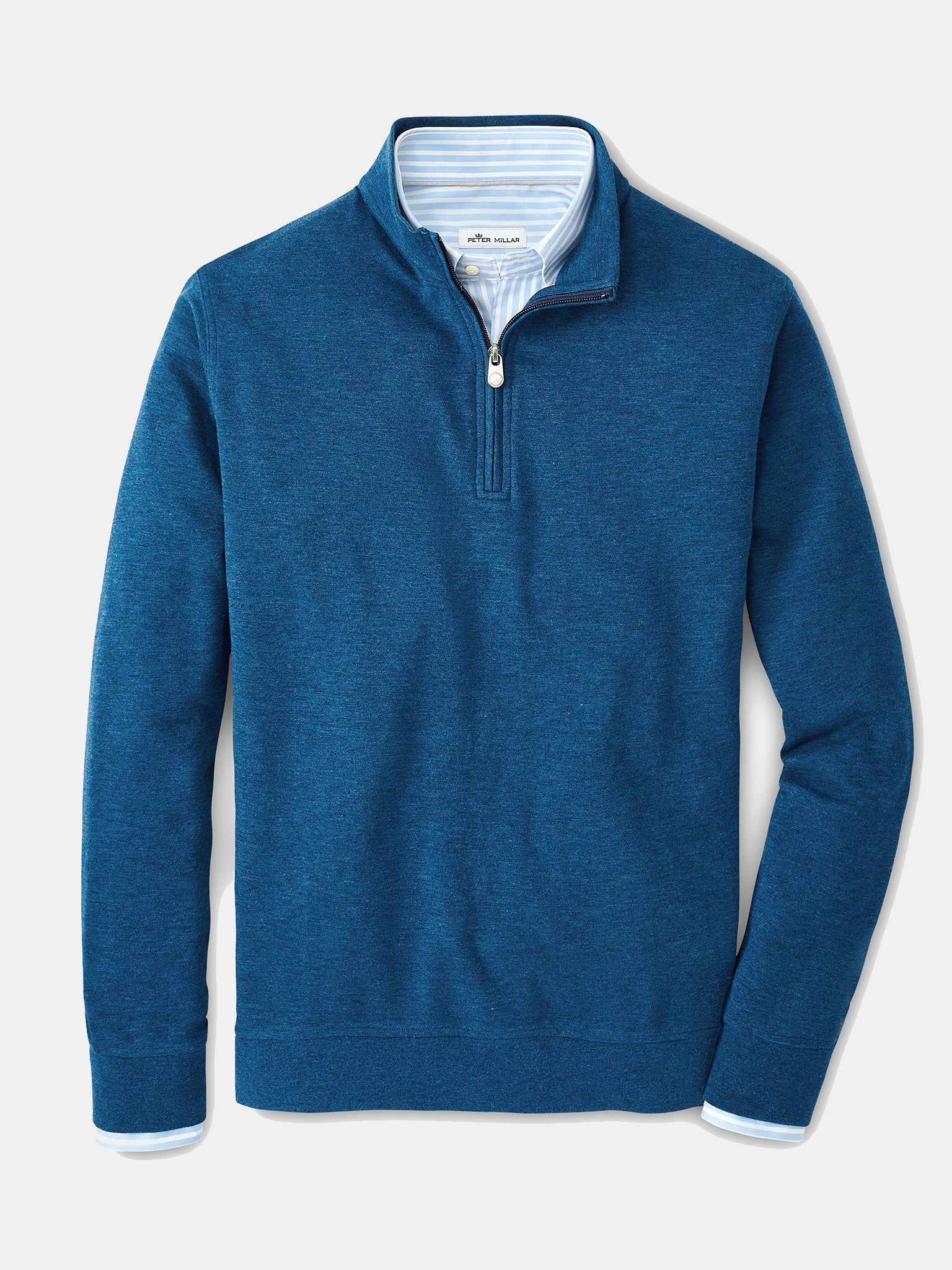 Peter Millar Men's Crown Comfort Interlock Quarter-Zip Pullover - Saint Bernard