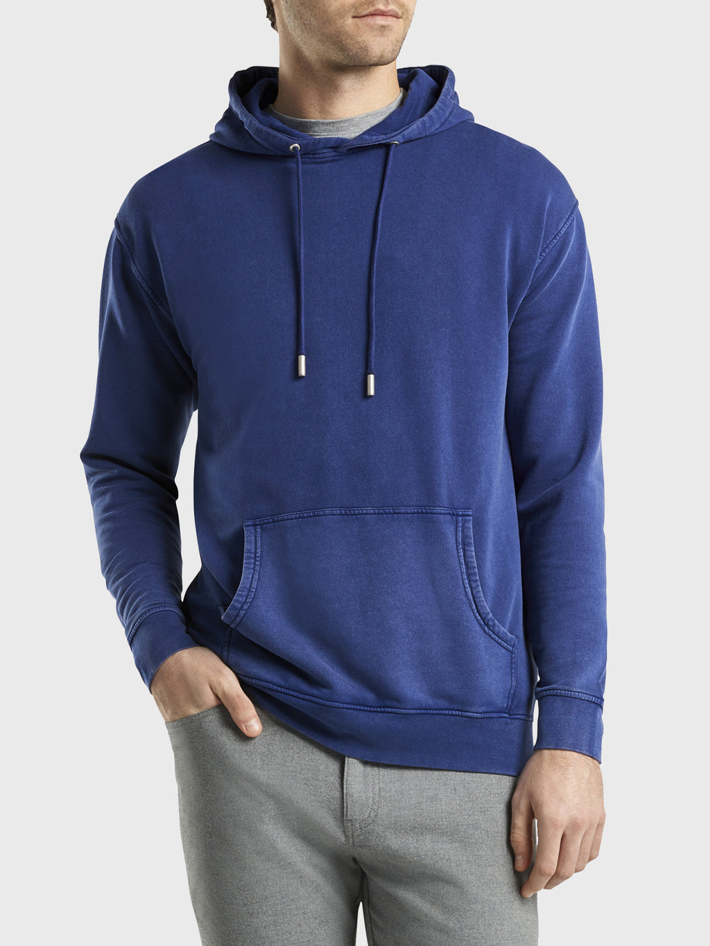 Peter Millar Mountainside Men's Lava Wash Cotton-Blend Hoodie - Saint Bernard