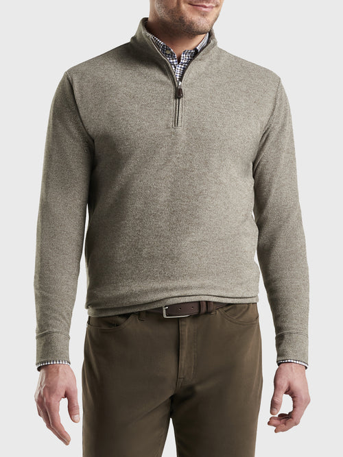 Peter Millar Crown Men's Arnie Fleece Quarter-Zip Pullover Sweater