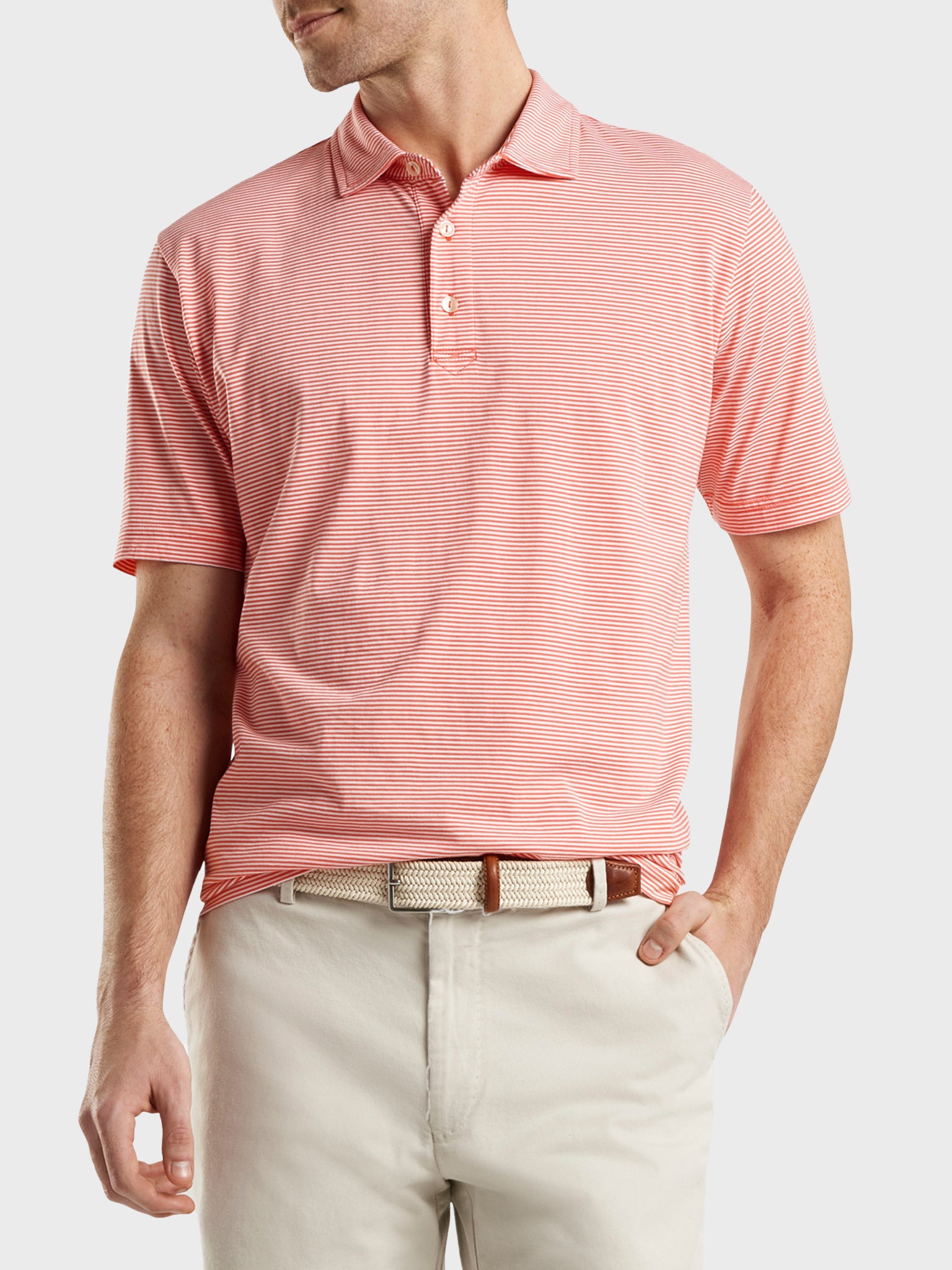 Peter Millar Seaside Men's Wellington Aqua Cotton Polo - Saint Bernard