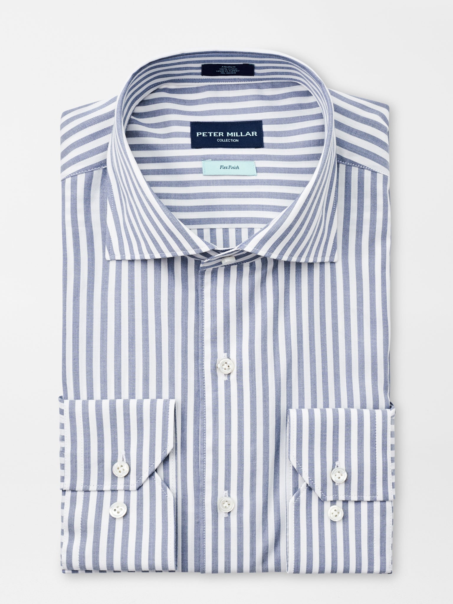 Peter Millar Collection Men's Winter Soft stripe Cotton Sport Shirt - Saint Bernard
