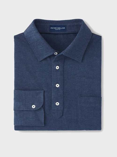 Peter Millar Collection Men's Avon Long Sleeve Cotton-Cashmere Polo Sweater