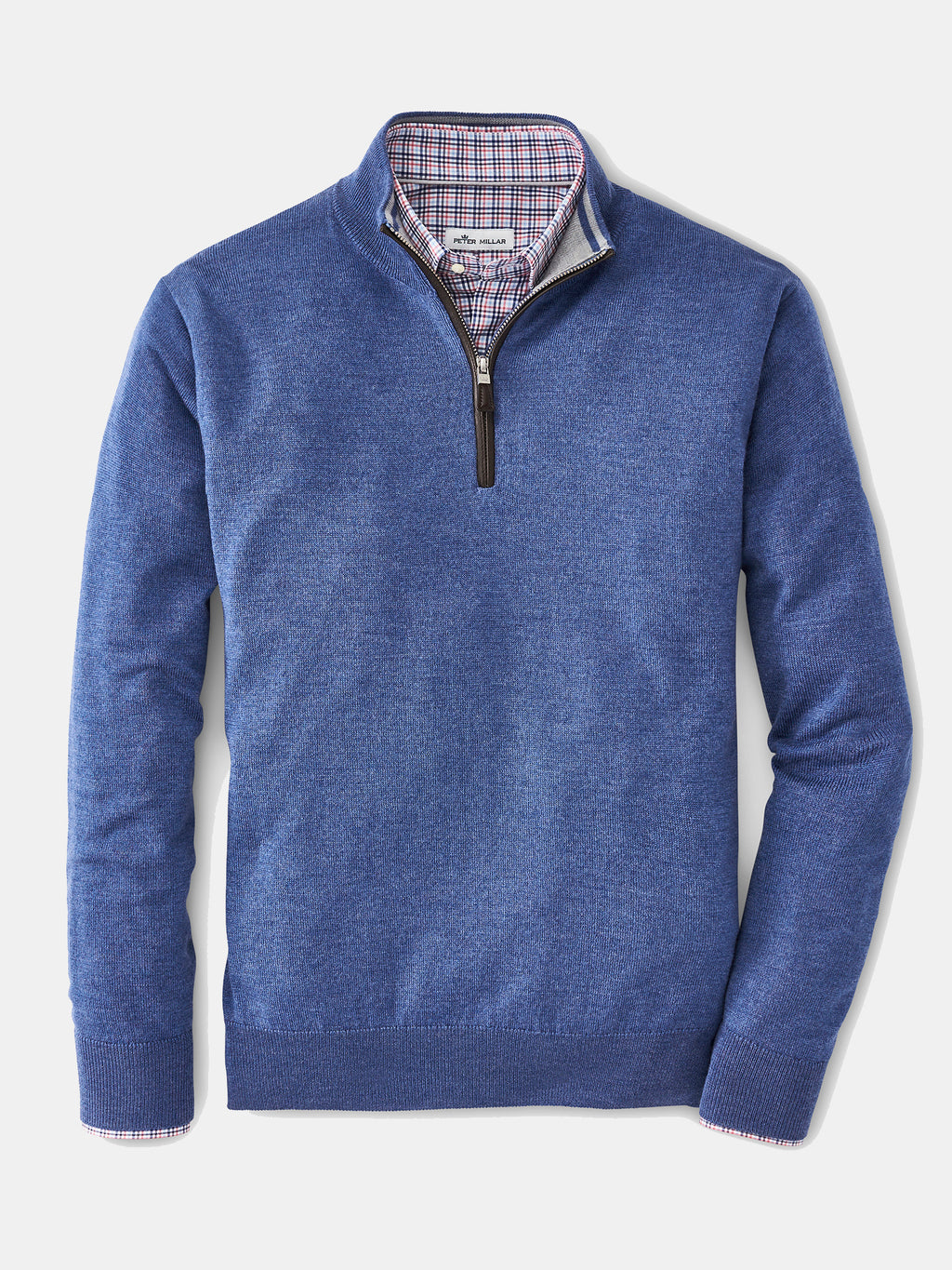Peter Millar Crown Soft Men's Nappa Trim Quarter-Zip - Saint Bernard