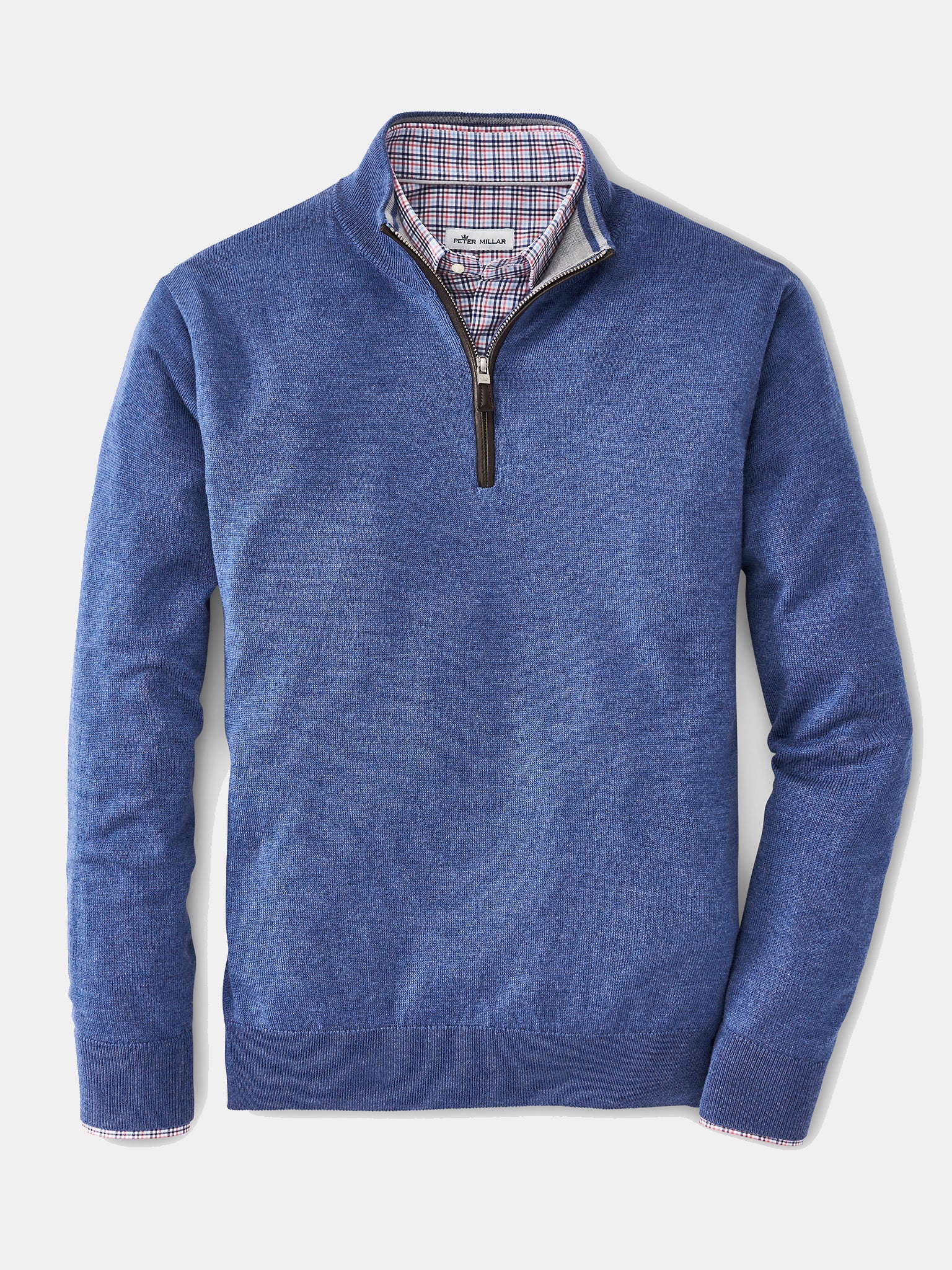 Peter Millar Crown Soft Men's Nappa Trim Quarter-Zip - Saint Bernard