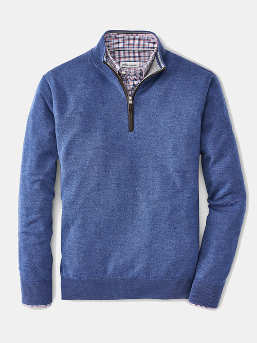 Peter Millar Crown Soft Men's Nappa Trim Quarter-Zip