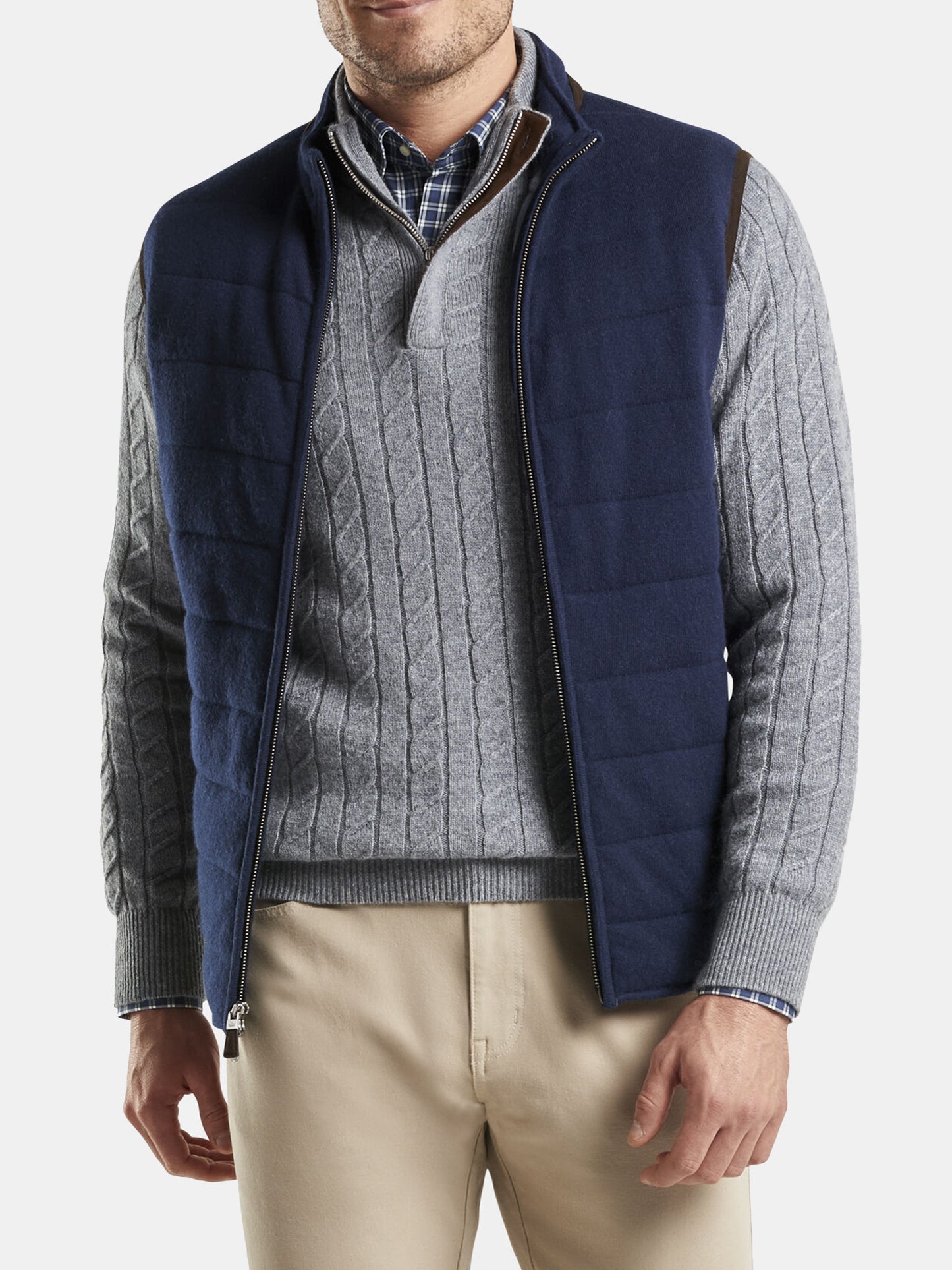 Peter Millar Crown Wool-Cashmere Full-Zip Vest