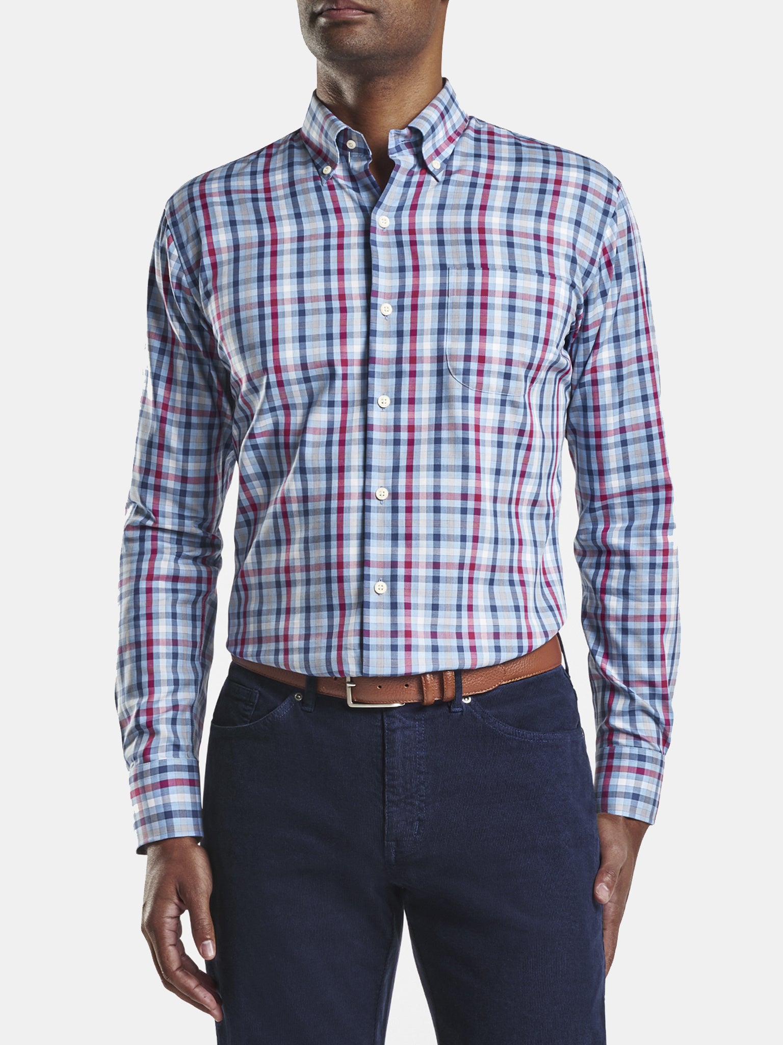 Peter Millar Crown Men's Crown Ease Philip Sport Shirt - Saint Bernard