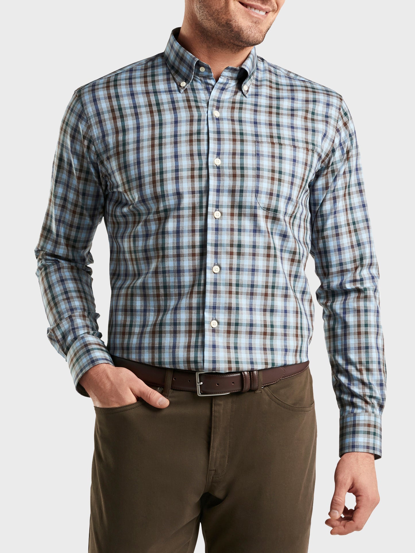 Peter Millar Crown Men's Crown Ease Philip Sport Shirt - Saint Bernard