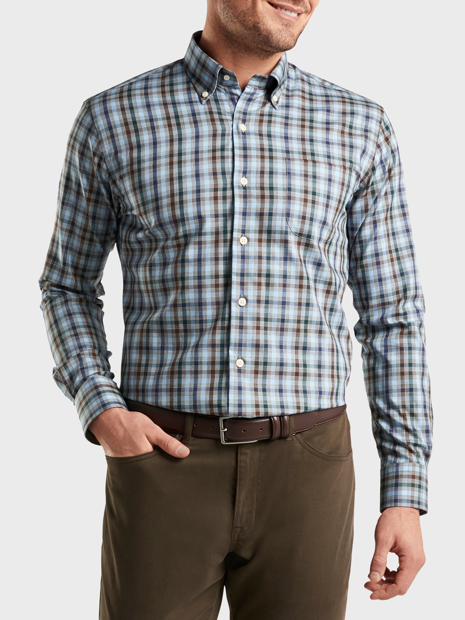 Peter Millar Crown Men's Crown Ease Philip Sport Shirt - Saint Bernard