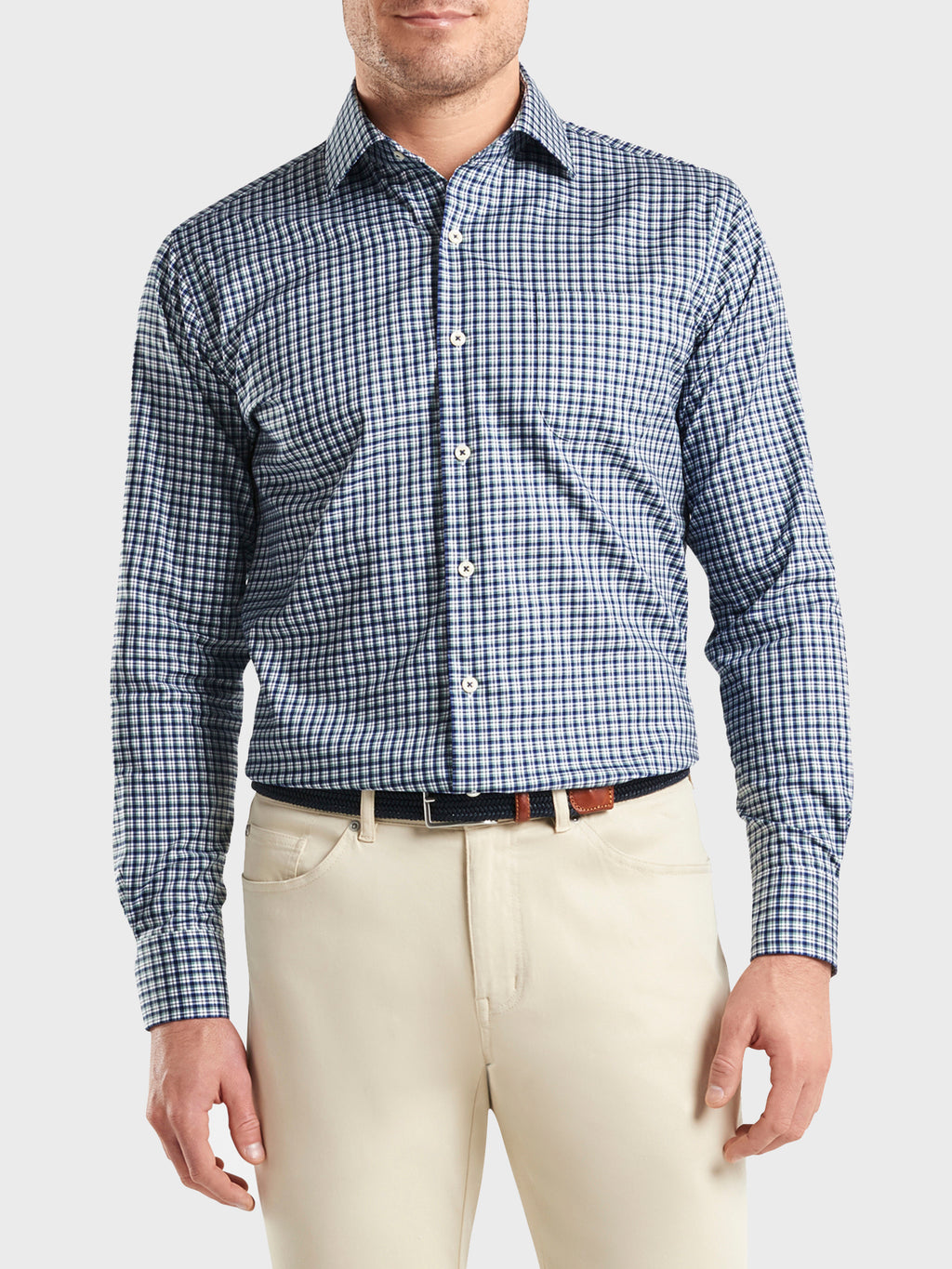 Peter Millar Crown Men's Ease Curtis Sport Shirt - Saint Bernard