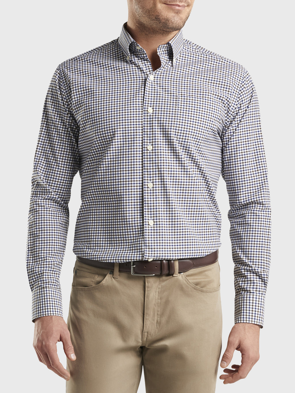 Peter Millar Crown Men's Ferdinand Cotton-Blend Sport Shirt - Saint Bernard