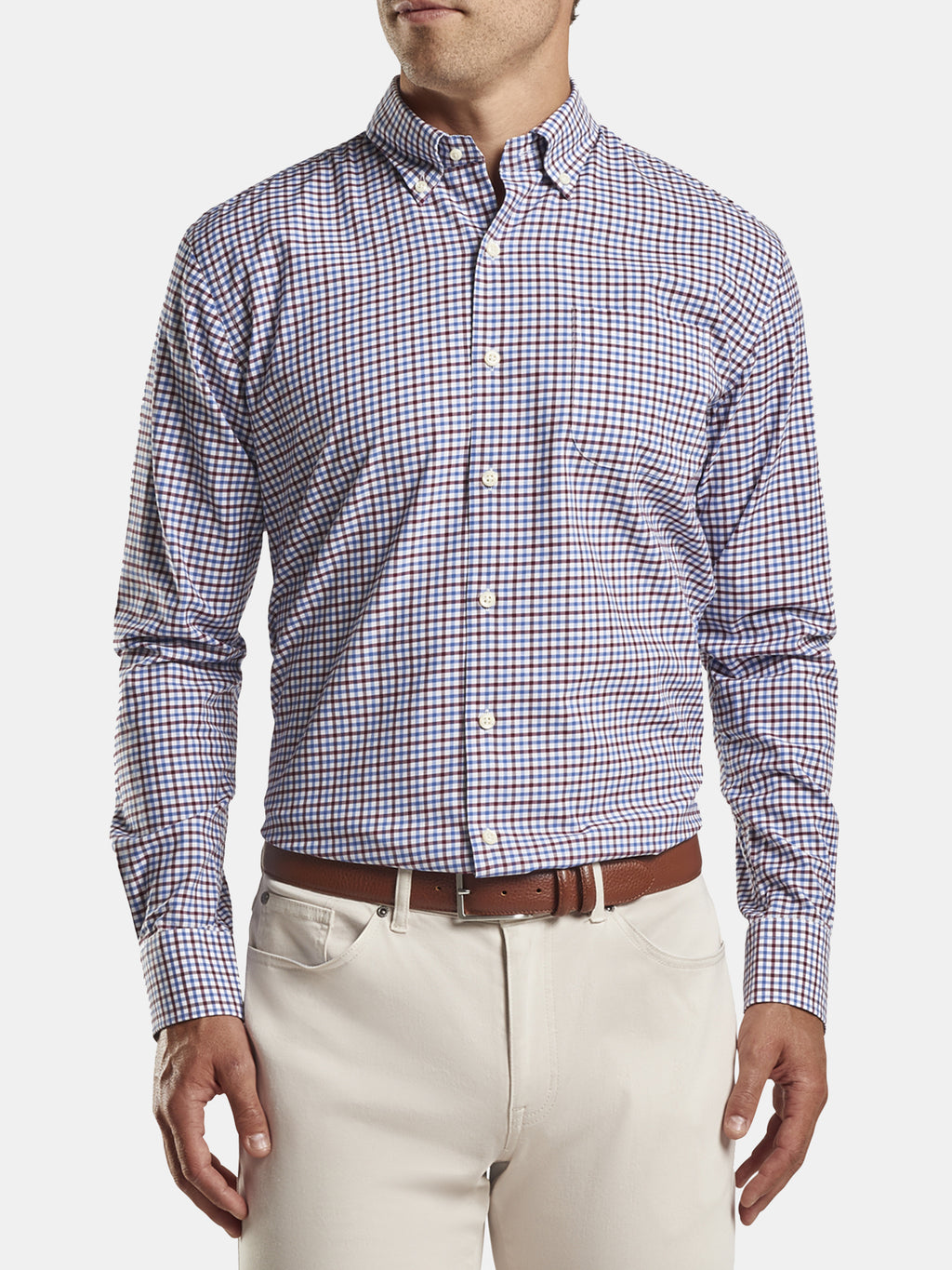 Peter Millar Crown Men's Ferdinand Cotton-Blend Sport Shirt - Saint Bernard