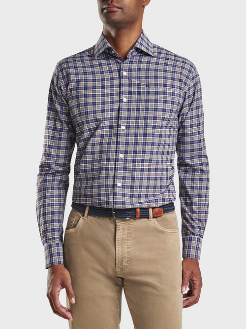 Peter Millar Crown Men's Holland Cotton-Blend Sport Shirt
