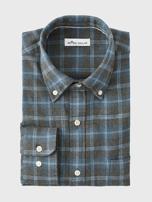 Peter Millar Mountainside Men's Greymouth Flannel Sport Shirt