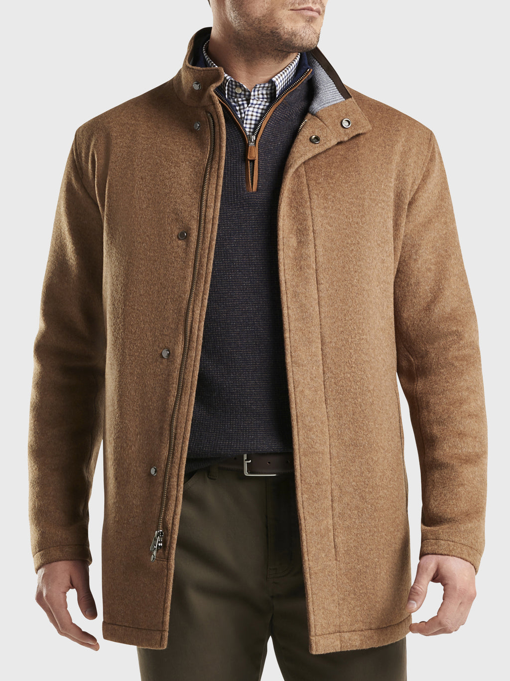 Peter Millar Crown Men's Crown Flex-Fleece City Coat - Saint Bernard