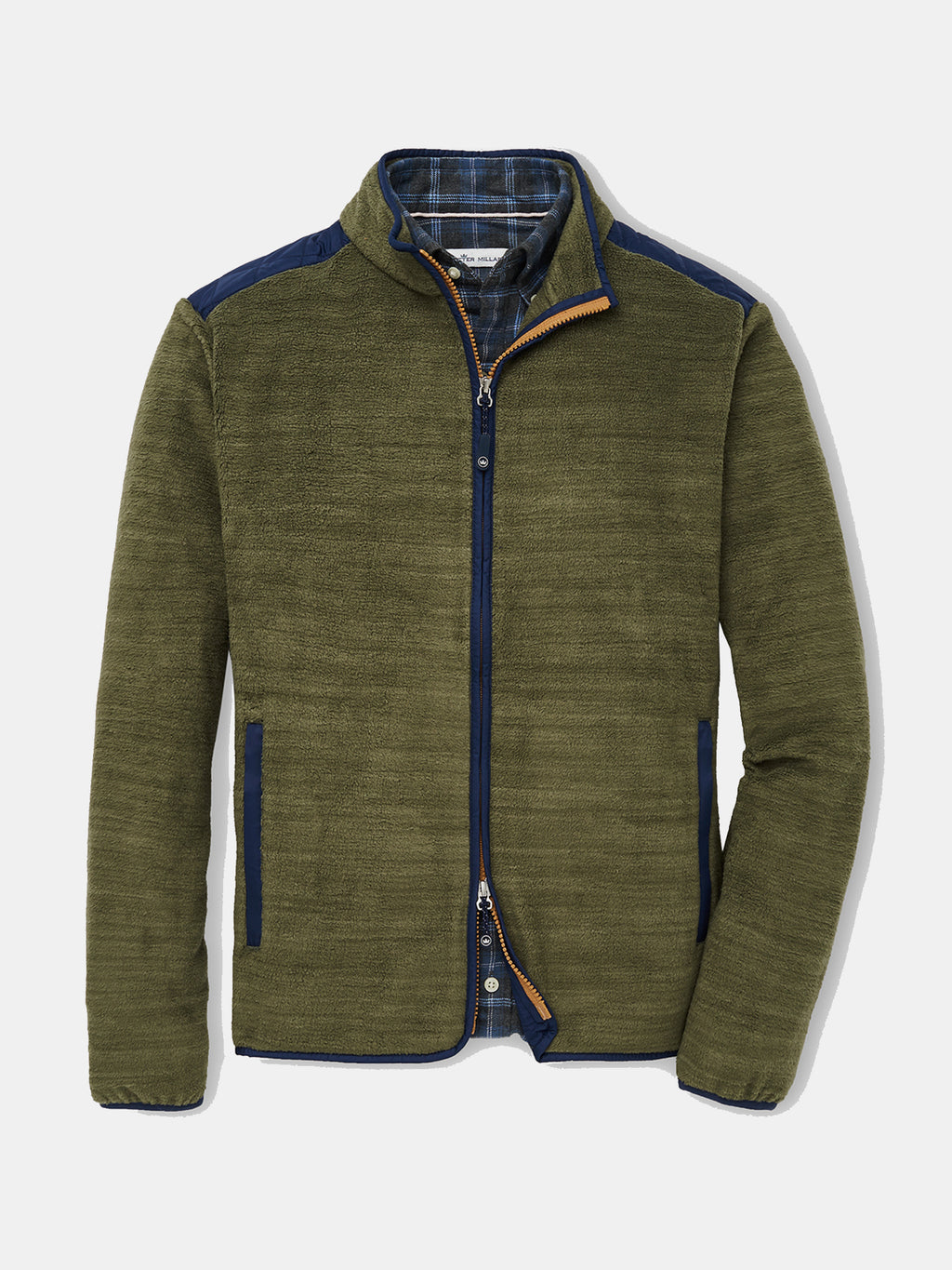 Peter Millar Mountainside Men's Sherpa Fleece Jacket - Saint Bernard