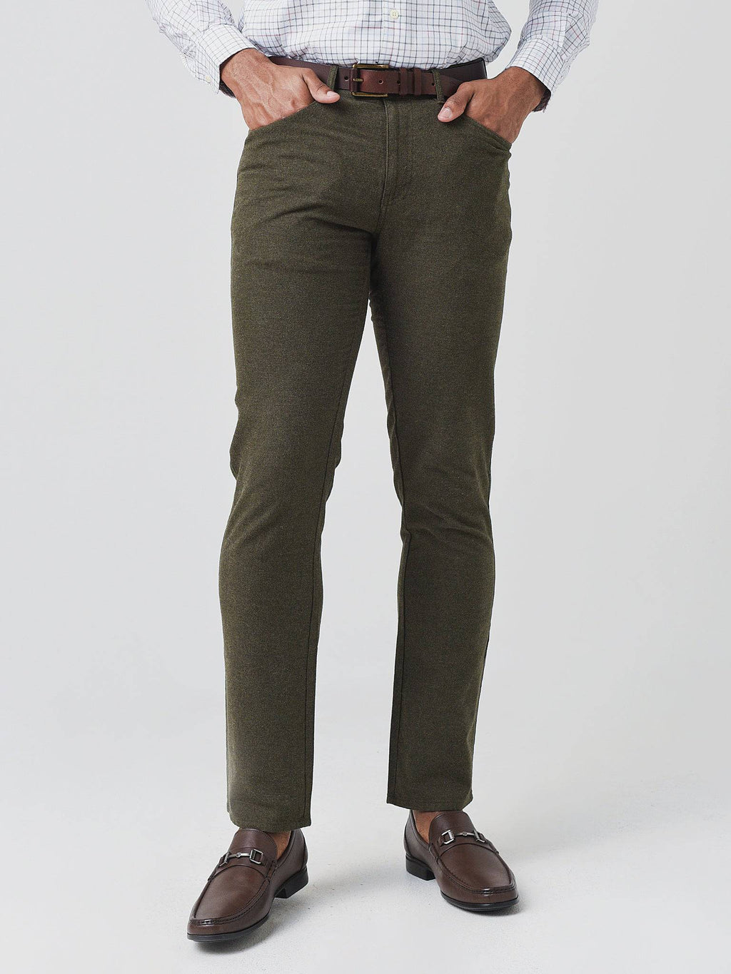 Peter Millar Crown Men's Cotton Flannel Five-Pocket Pant - Saint Bernard