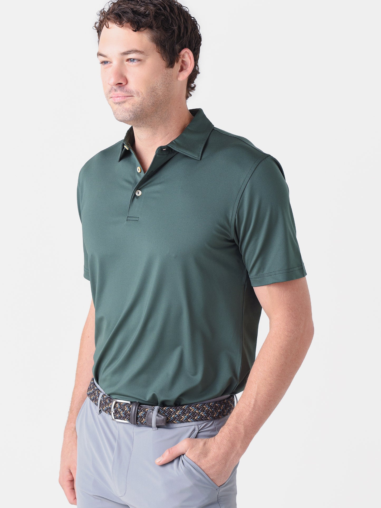 Peter Millar Crown Sport Men's Solid Performance Polo