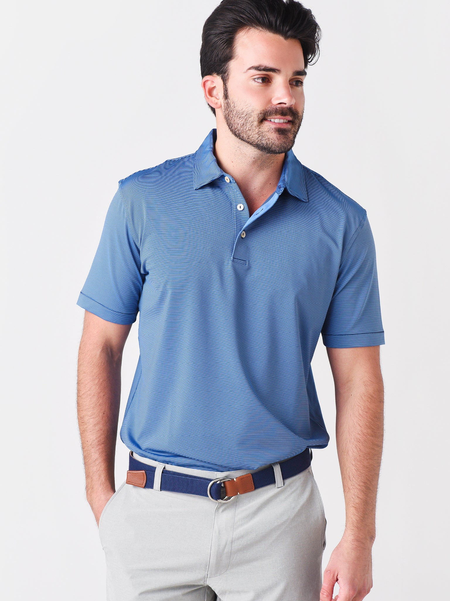 Peter Millar Crown Men's Jubilee Performance Jersey Polo - Saint Bernard