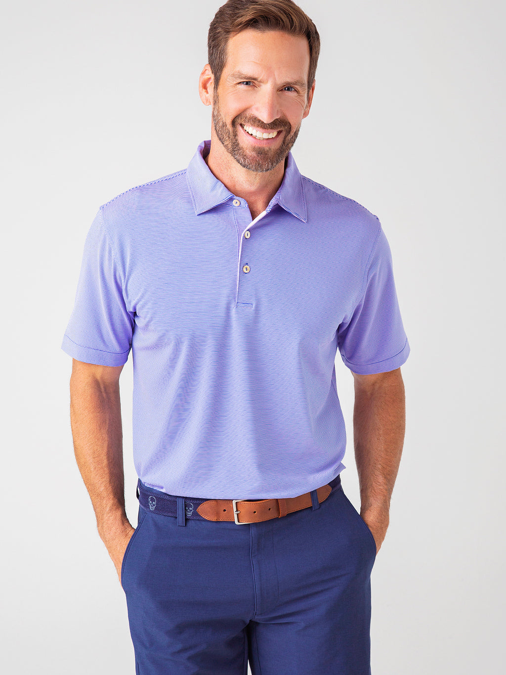 Peter Millar Crown Men's Jubilee Performance Jersey Polo - Saint Bernard