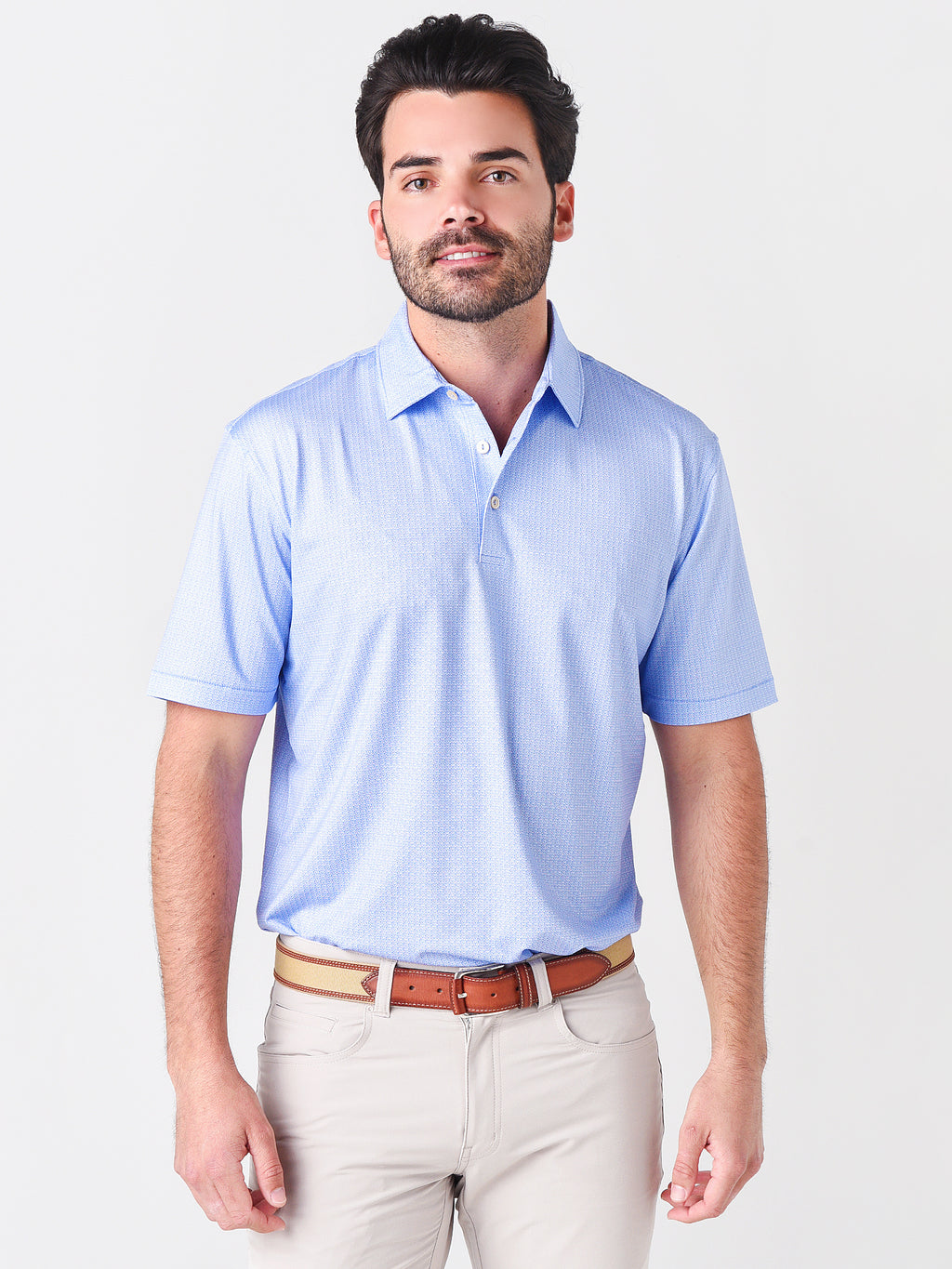 Peter Millar Crown Sport Men's Light Performance Jersey Polo - Saint Bernard