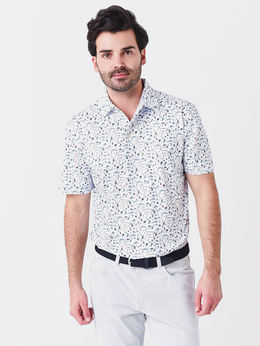 Peter Millar Crown Sport Men's Maple Performance Jersey Polo - Saint Bernard