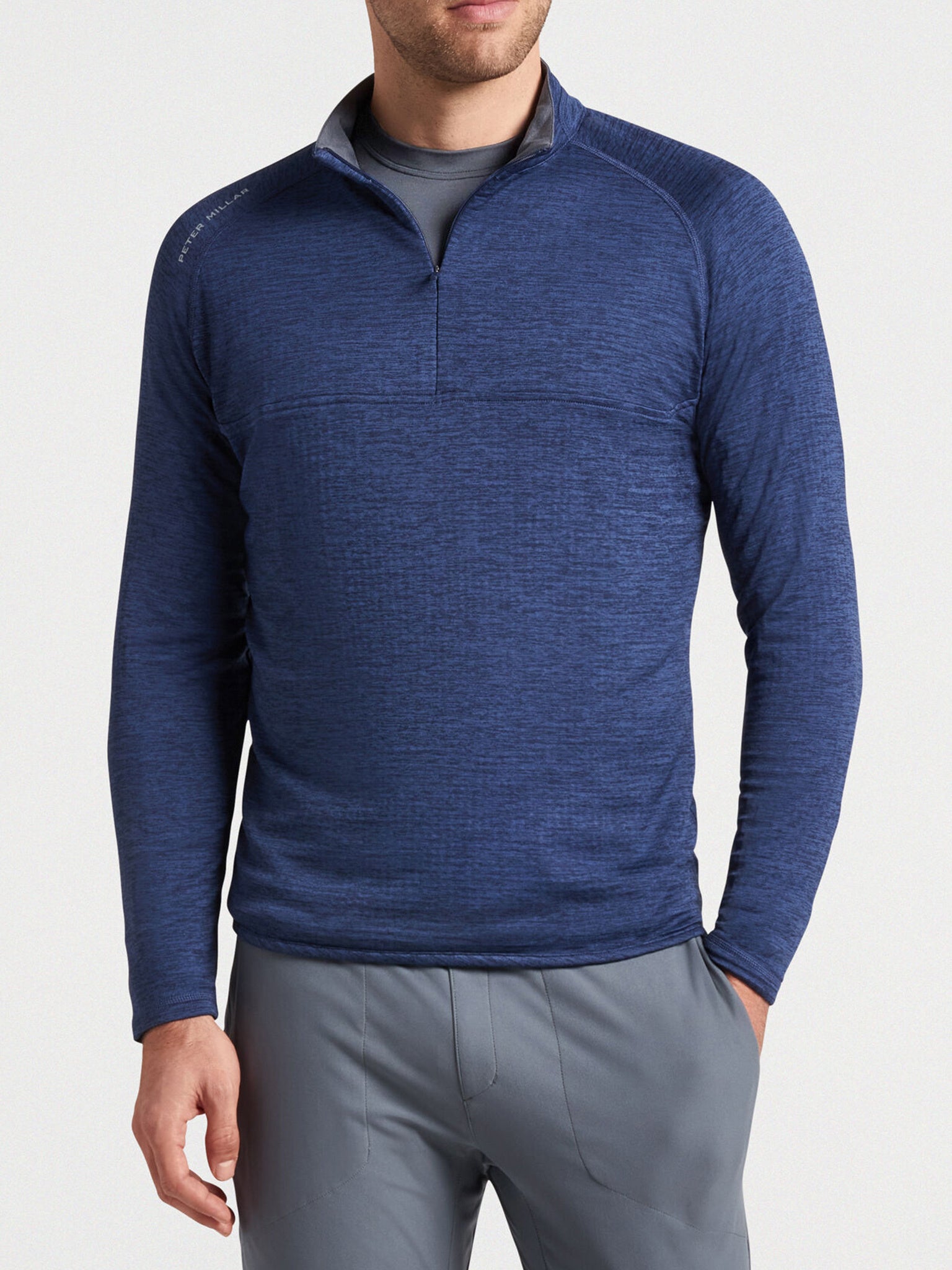 Peter Millar Active Men's Apollo Performance Quarter-Zip Pullover - Saint Bernard