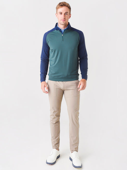 Peter Millar Crown Sport Men's Perth Colorblock Performance Quarter-Zip