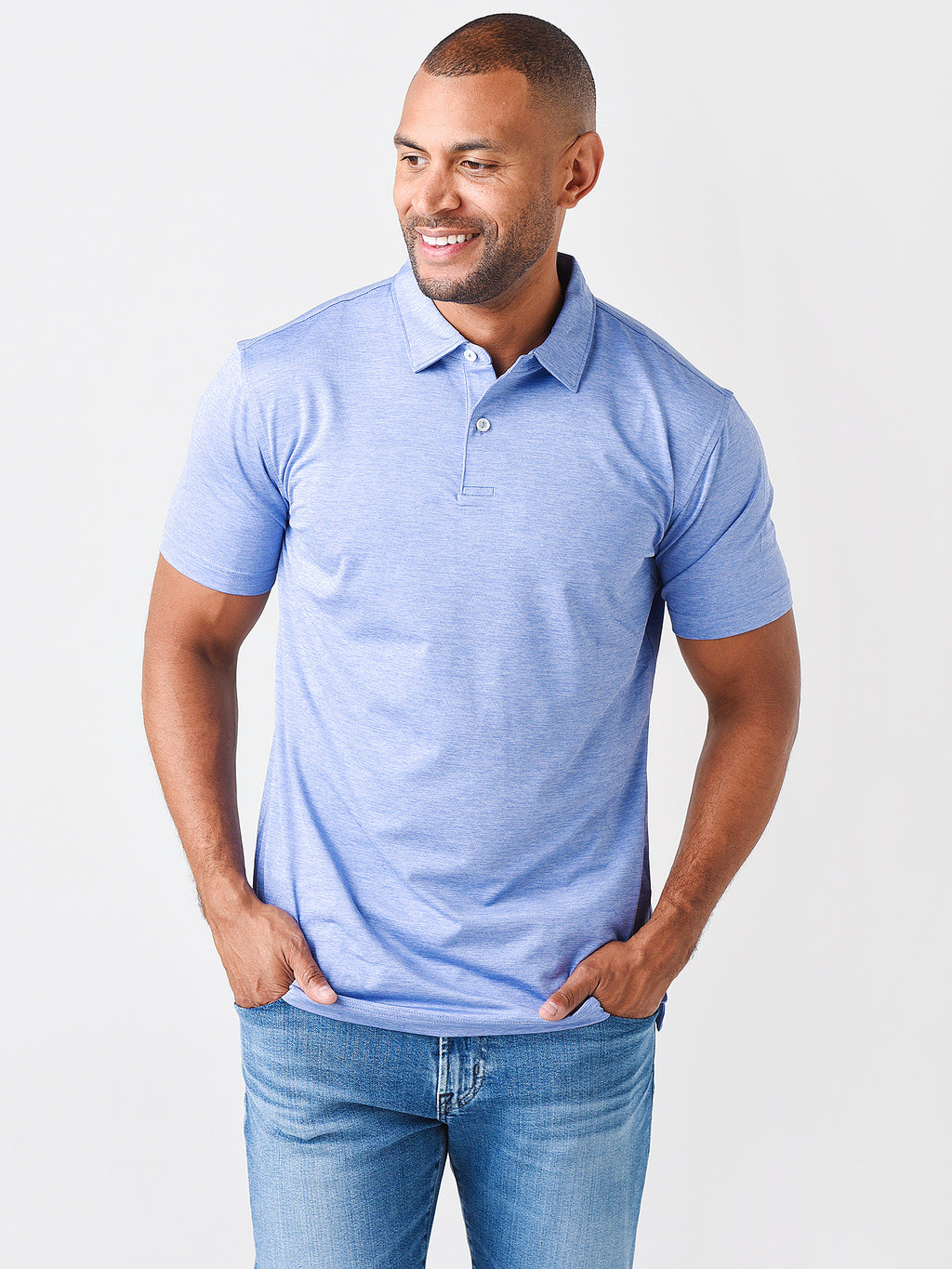 Peter Millar Crown Crafted Men's Solid Performance Jersey Polo - Saint Bernard