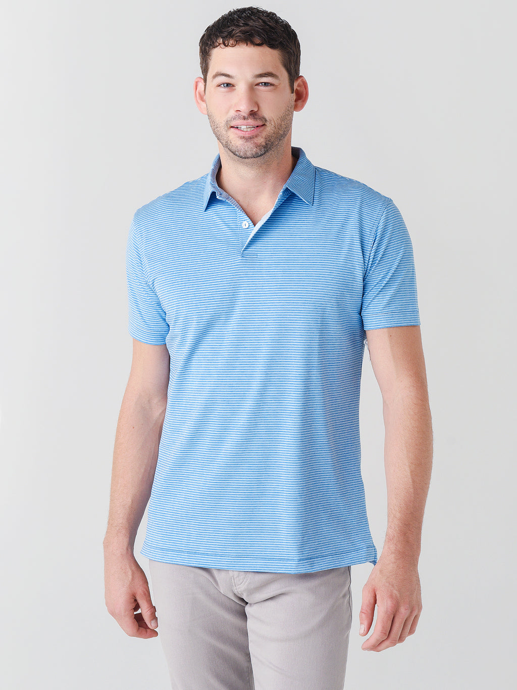 Peter Millar Crown Crafted Men's Bullock Performance Polo - Saint Bernard