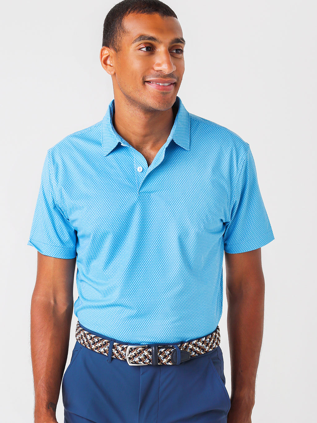 Peter Millar Crown Crafted Men's Spanish Performance Jersey Polo - Saint Bernard