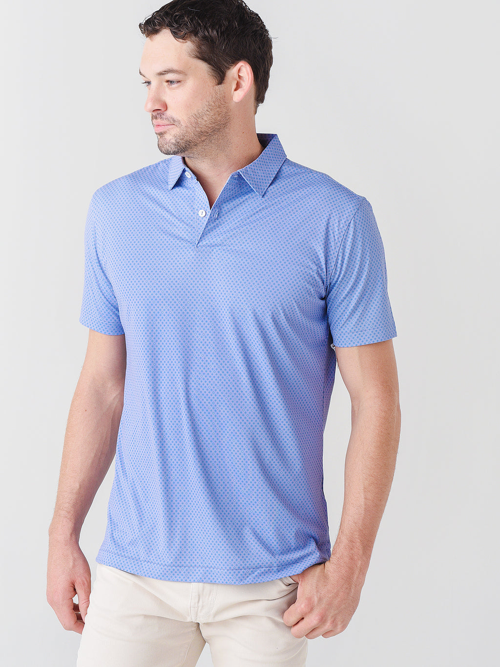Peter Millar Crown Crafted Men's Florence Performance Jersey Polo - Saint Bernard