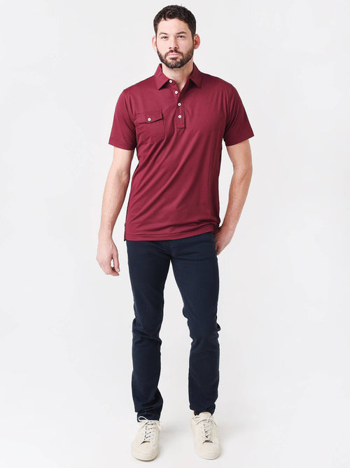 Peter Millar Crown Crafted Men's Blues Performance Jersey Polo