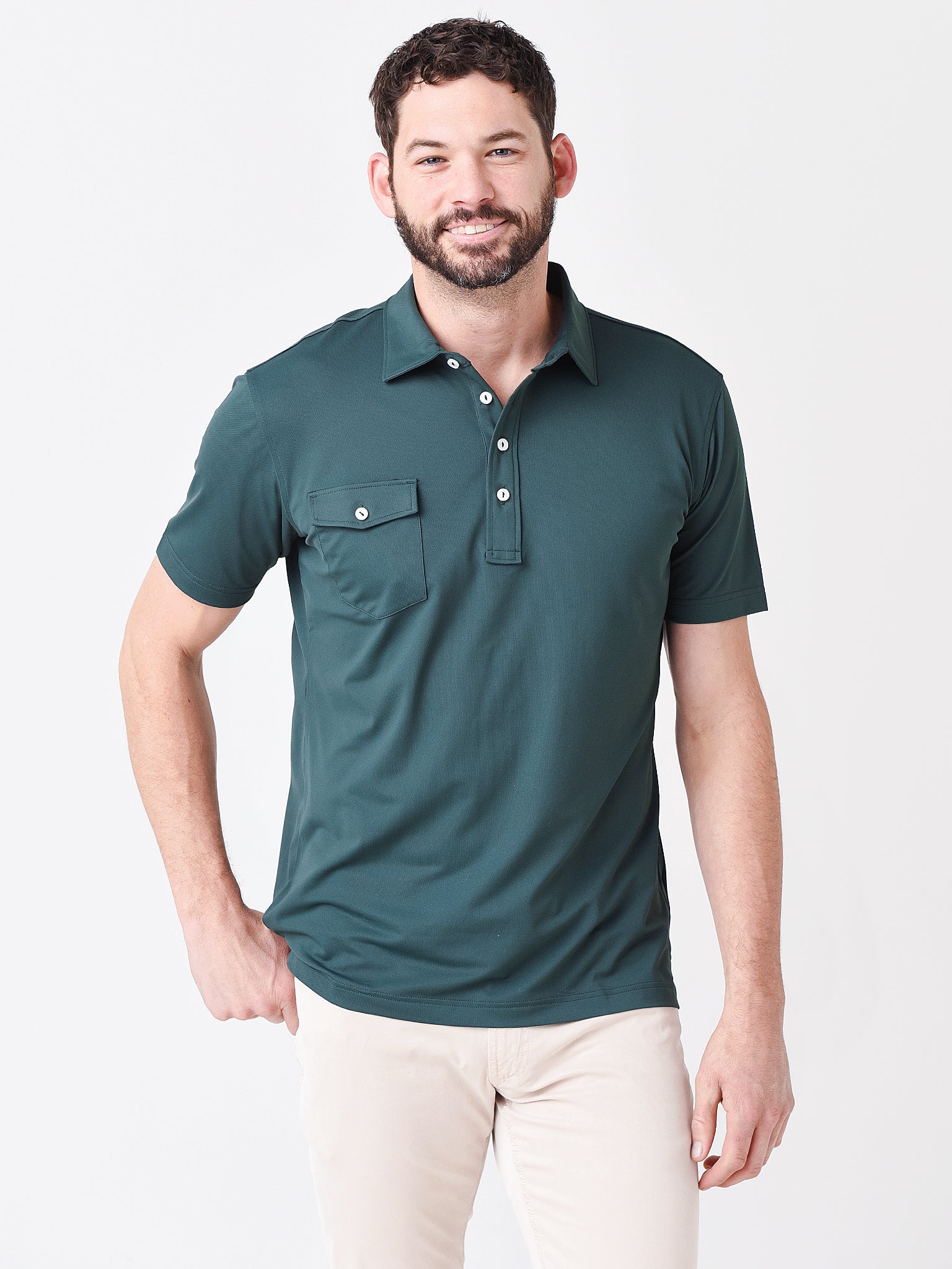 Peter Millar Crown Crafted Men's Soul Performance Mesh Polo - Saint Bernard