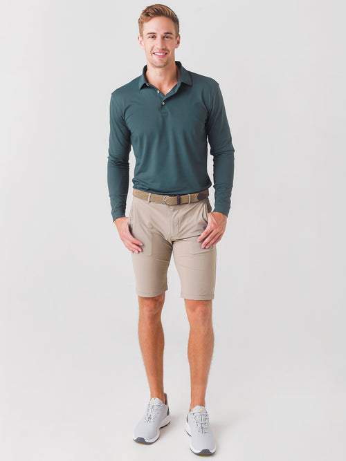 Peter Millar Crown Sport Men's Lyons Long Sleeve Performance Polo