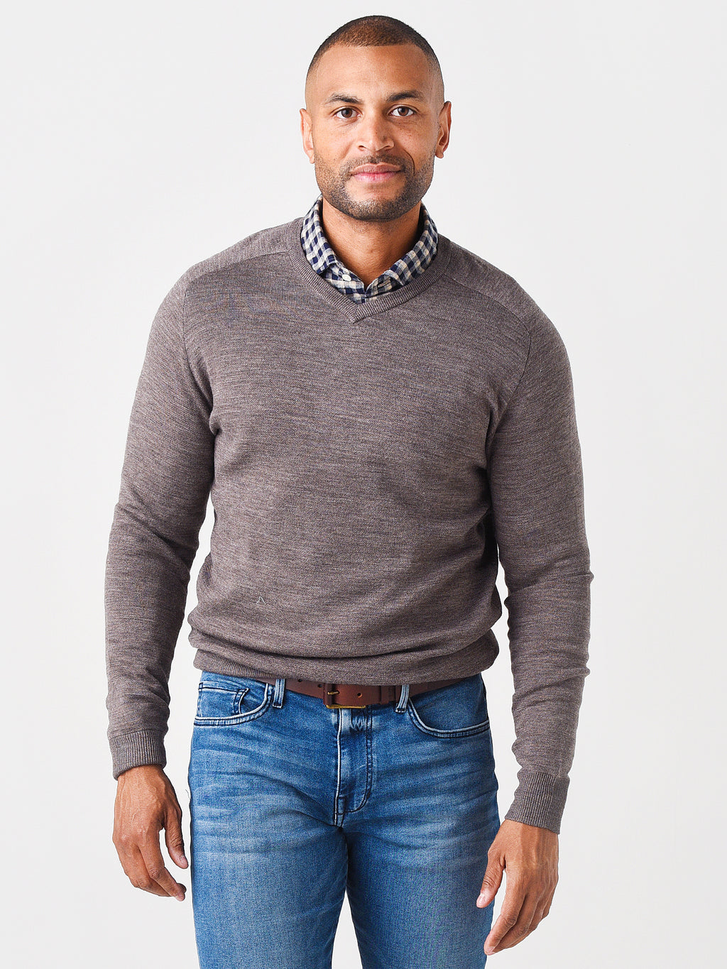 Peter Millar Men's Crown Crafted Interlock V-Neck Sweater - Saint Bernard